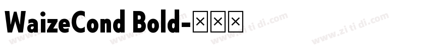 WaizeCond Bold字体转换 WaizeCond Bold字体转换